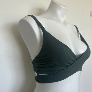 Lululemon 4 Criss Cross Swift Speed Bra High Support Green Sports Bra